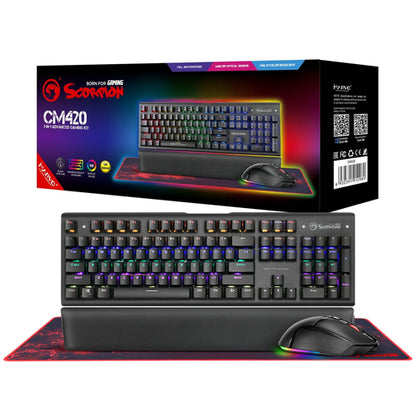 Marvo Scorpion CM420-UK 3-in-1 RGB Gaming Kit