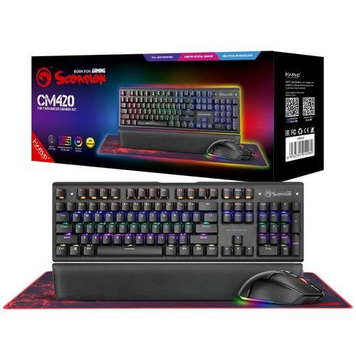 Marvo Scorpion CM420-UK 3-in-1 RGB Gaming Kit