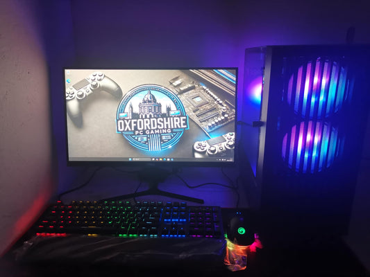 Complete Gaming PC Bundle – PC, Monitor, Keyboard & Mouse | i5-6500, RX 550, 16GB RAM
