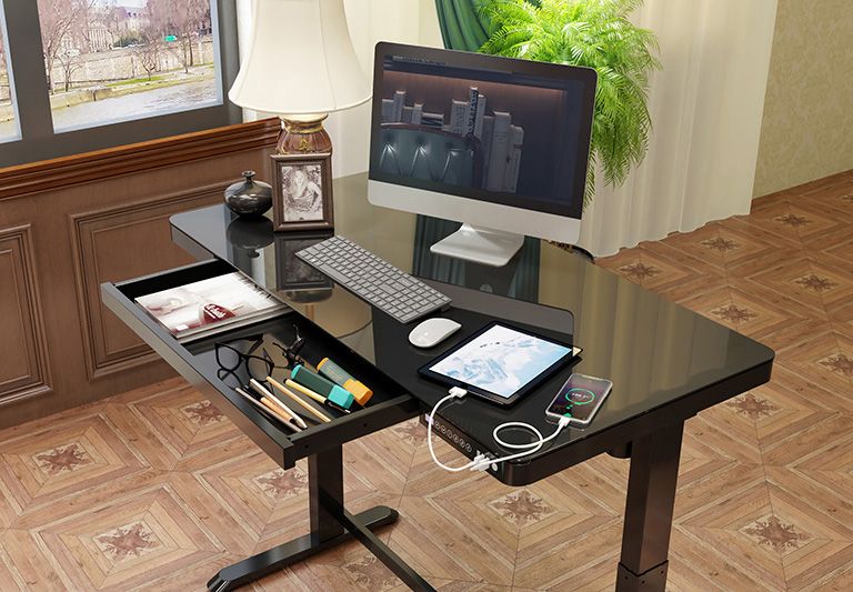 Luna Electric Sit-Stand Desk | Adjustable Desk Oxfordshire | Matt & Glass Finish